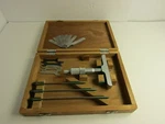 Vtge Mitutoyo Dmc 4-4" Micrometer & Starrett Thickness Gauge. Made In Japan. Fixed Price $39.99.
