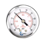 2" Pressure Gauge, Chrome Plated Steel Case, Dry, Compound Vacuum -30 Hg 0-.... Fixed Price $18.64.