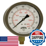 Winters Instruments 4 Dial Size Liquid Filled Industrial Pressure Gauge. Fixed Price $84.91.