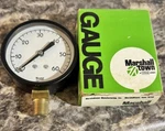 Marshalltown Gauge 1/2" Bottom Connection 1/4" Black Steel Case New Old Stock. Fixed Price $14.00.