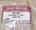 Marsh/bellofram P0154P 0-200PSI 4.5 Proc 1/4" Npt Pressure Gauge NIB-30DAYWTY. Fixed Price $50.00.