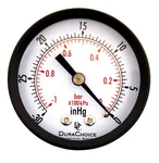 2" Utility Pressure Gauge Black Steel 1/4" Npt Center Back Mount -30HG/0PSI. Fixed Price $8.39.