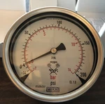 Wika Pressure / Vacuum Gauge, -1-14 Bar (-14-200 Psi), 316L, O2 Rated, Npt. Fixed Price $150.00.