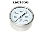 Pressure Gauge 0-3000 Psi, Liquid Filled 2.5 Stainless Steel 1/4" Npt Cbm. Fixed Price $13.15.
