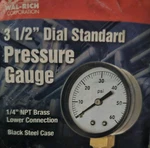 Wr Wal-rich 1712802 Pressure Gauge 0-60 Psi 3.5" Dial Npt Bottom. Fixed Price $14.49.