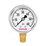 0-60PSI Lead-free Glycerin Filled Pressure Gauge, 2" Dial Size, 304 Stainless. Fixed Price $14.95.