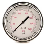 Commercial Pressure Gauge, To 200 Psi, 3 1/2 In Dial, 1/4 Npt, Center Back. Fixed Price $21.15.
