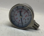 Westward 2" Stainless Steel Pressure Gauge (0 - 400 Psi) 1/4 Npt Bottom Mount. Fixed Price $8.50.