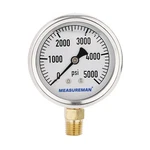 Measureman 2-1/2INCH Dial Size, Glycerin Filled Plumbing Pressure 0-5000 Psi. Fixed Price $12.36.
