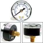 1/8" Npt Air Pressure Gauge 0-100 Psi Back Mount 1.5" Face Black Steel Case. Fixed Price $11.95.