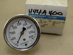 Ashcroft 63MM (2.5")METRIC Case Gauge 0-400 Psi 1/4" Npt, 63-1008S-02B-400#. Fixed Price $39.00.