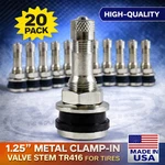 1.25" Metal Clamp-in Valve Stem TR416 For Tires High-quality Replace 20 Pack. Fixed Price $37.59.