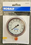 Kobalt 1/4 In. 200PSI Filled Bottom Mount-gauge. Fixed Price $12.98.