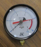 Jones Stephens 4" 5 Psi Dual Scale Gas Test Gauge. Fixed Price $50.00.