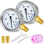 Meanlin Measure 2PCS 100PSI Stainless Steel 1/4" Npt 2.5" Single Scale Face.... Fixed Price $34.02.