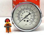 1-CKE-19840-AFG Marsh *nos* Pressure Gauge, 3.5 1/4" Cb Dfm 200PSI. Fixed Price $11.95.