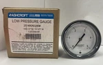 (1) New Ashcroft Low Pressure Gauge 251490A02B5# 2.5" B/c 1/4 Npt. Fixed Price $38.50.