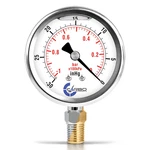Stainless Steel Pressure Gauge Dual Display (-30 HG/0 Psi/kpa) 1-2" Glycerine. Fixed Price $20.99.