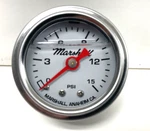 Marshall Gauge 0-15 Psi Fuel Pressure Oil White 1.5" Diameter Liquid. Fixed Price $29.95.