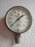 Vintage Airco Brass Pressure Gauge 50 Psi Reduction. Number 8410004. Fixed Price $26.00.