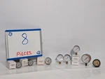 (8) Worksmart Liquid Pressure Gauges GAGE-27 WS-PE-GAGE-80 WS-PE-GAGE-101. Fixed Price $49.99.