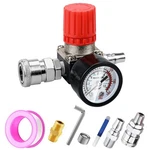 Preciva Air Compressor Pressure Regulator With Dial Gauge, 0-175 Psi Red. Fixed Price $27.46.