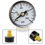 1/8" Mnpt Mini Micro Air Pressure Gauge 0-160 Psi 1" Face Cbm Center Back Mount. Fixed Price $14.95.
