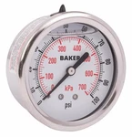 Baker AHNC-100P Pressure Gauge, To Psi. Fixed Price $20.40.