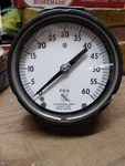 Vtg Ashcroft Duragauge Bronze Tube Brass Socket 0-60 Psi Pressure 5". Fixed Price $27.95.