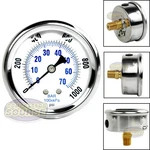 Liquid Filled 1000 Psi Air Pressure Gauge W/ 2.5" Face Back Mount 1/4" Npt. Fixed Price $24.95.