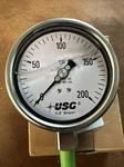 Ametek Usg 356012MF Air Pressure Gauge 0/200PSI Dia. 1/4 Npt,. Fixed Price $20.00.
