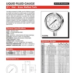 Miljoco PLF2598L05 Liquid Gauge 1/4" Npt Ss 0-100 Psi Connection. Fixed Price $85.76.