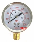 All Tool Depot 2" Air Pressure Gauge Side Mount 1/4" Npt Dial - 200 Psi. Fixed Price $7.99.