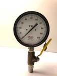 Dwyer Spirahelic 7100B-G100 100PSI With Apollo C11 1/2" 600 Wog Ball Valve. Fixed Price $79.99.