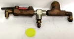 Schrader Bellows Discharge Service Valve 1/4" Elbow Brass Material 3417-0099. Fixed Price $50.00.