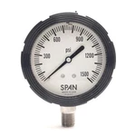 Span LFS-2-121500-G Pressure Gauge 2.5" Dial 0-1500PSI 1/4" Npt, Stainless Steel. Fixed Price $70.00.