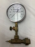 Stainless Steel Pressure Gauge, Trerice 52-2873 With Hardware. Fixed Price $54.00.