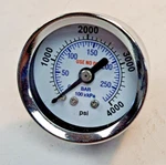 1.5" 0-4000 Psi /bar 100XKPA Gauge. Fixed Price $18.99.