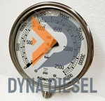 150MM Dial High Pressure Gauge Dual Scale 2500 Bar 35000PSI 1/2" Bsp Connection. Fixed Price $159.99.
