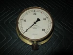 Pressure Gauge KG/CM2 Burmeister & Wain 0-40 Range Brass Body Hand Serialized. Fixed Price $791.00.