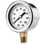 Oil-filled Water Pressure Gauge. 0-160 Psi. 1/4" Npt.. Fixed Price $15.45.