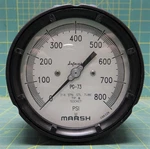 Marsh Instrument 1/2" Safecase Process Gauge 0-800 Psi 1/4" Npt Back Connect. Fixed Price $49.92.