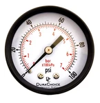 2" Utility Pressure Gauge Black Steel 1/4" Npt Center Back Mount 0-100PSI. Fixed Price $7.99.