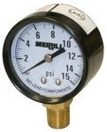 Merrill PGNL15 Differential Pressure Gauge 1/4" Brass 0-15 Psi Dial Connection. Fixed Price $19.99.
