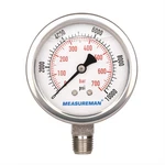 Measureman 2-1/2 Dialglycerin Filled Hydraulics Pressure Gauge Stainless Ste. Fixed Price $21.49.