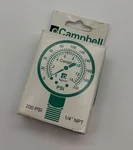 Pressure Gauge 0-200 Lf By Campbell Mfrpartno PG2T-NL. Fixed Price $7.66.