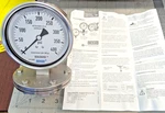 Liquid Filled Diaphragm Pressure Gauge 400PSI With Overload Safety B8S2. Fixed Price $290.00.