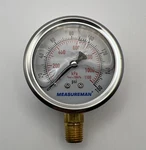 Measureman Lead-free Pressure Gauge 2-1/2INCH Dial Glycerin Filled 0-160PSI/K.... Fixed Price $17.00.