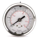 Commercial Pressure Gauge, To 200 Psi, In Dial, 1/4 Npt, Center Back. Fixed Price $20.59.