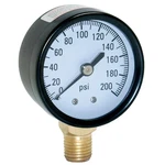 200 Psi Pressure Gauge With 1/4 In. Lower Connection Water Tank Bottom Show. Fixed Price $8.50.